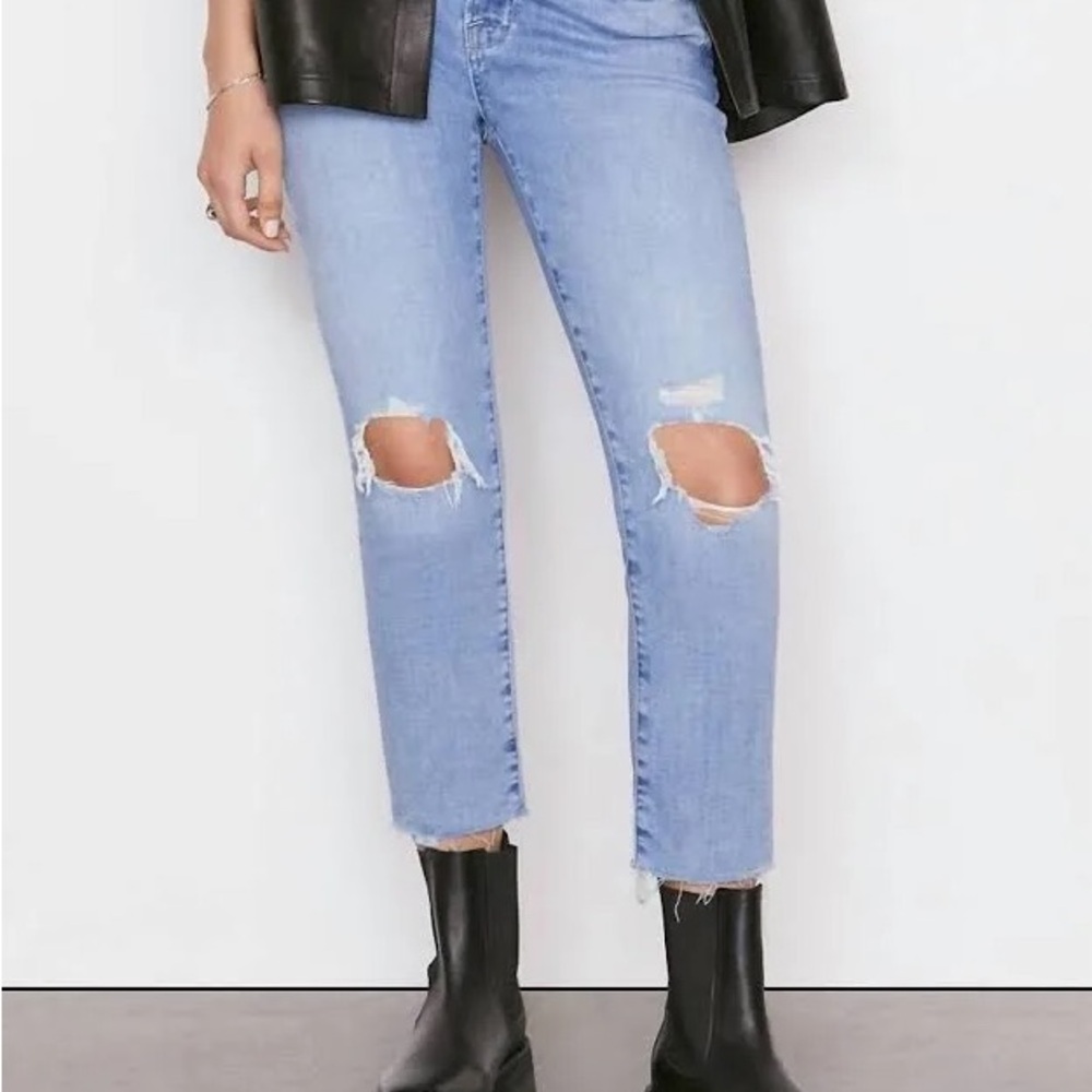 Women's FRAME Le Garçon Crop Light Blue Jeans